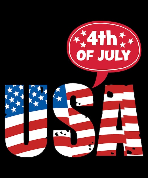 4th July Usa Tshirt Design