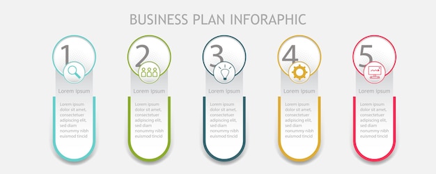 5 étapes De L'infographie Du Plan De Connexion D'affaires Moderne