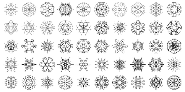 Vecteur 50 conception de vecteur de mandala ornemental