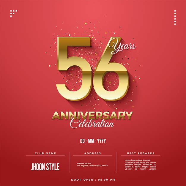 56e anniversaire avec coloration numérique combinée