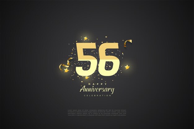 56e anniversaire avec numéros gradués