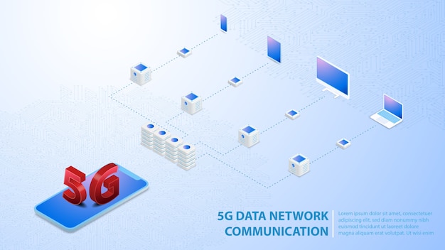 5g Data Network Communication Internet sans fil Hispeed