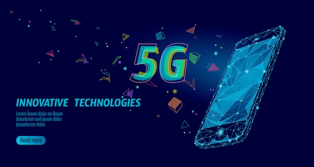 5G nouvelle connexion internet wifi sans fil. Ordinateur portable périphérique bleu isométrique