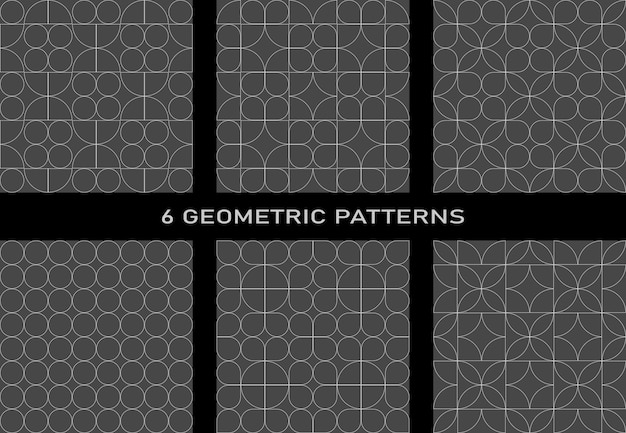 Vecteur 6 motifs géométriques 1