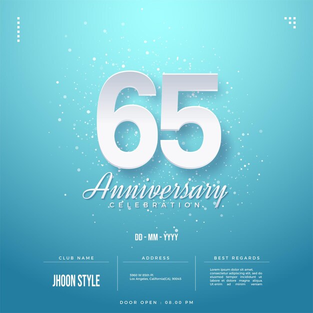 65e anniversaire avec un concept simple.