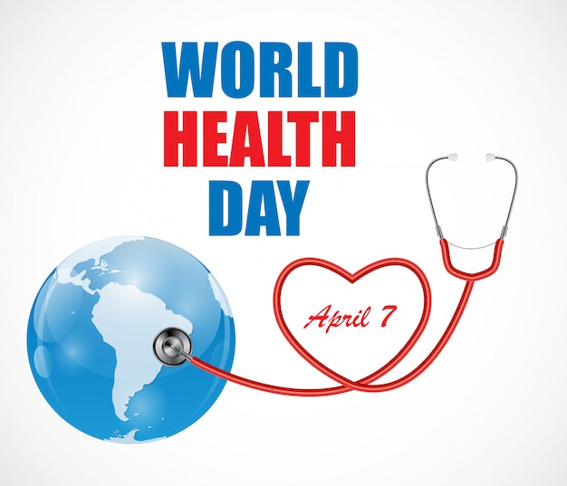 Vecteur 7 avril, journée mondiale de la santé