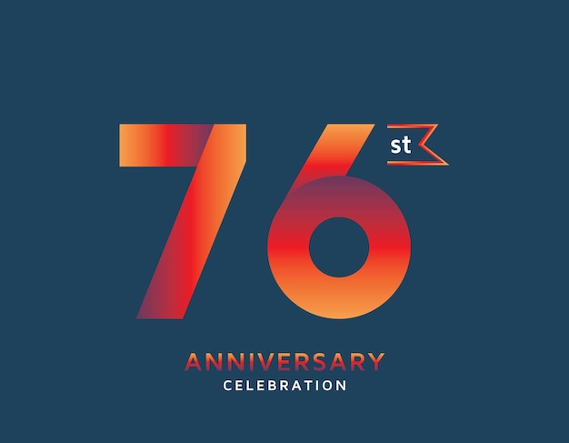 76e anniversaire coloré