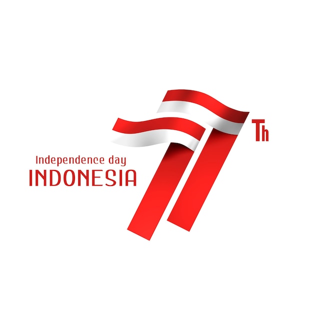 Vecteur 77 ans logo de la fête de l'indépendance de l'indonésie