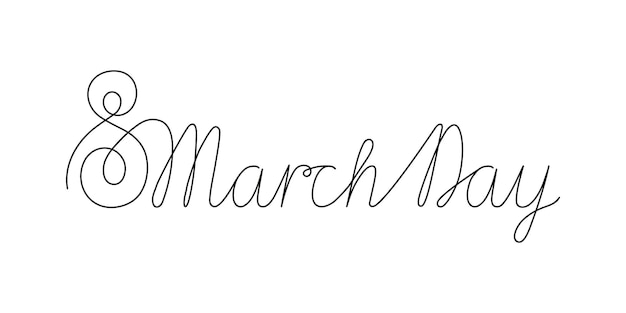 Vecteur 8 mars, journée internationale de la femme, dessin continu d'un dessin au trait. salutation filles, femmes, senior