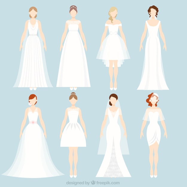 8 robes de mariée différentes