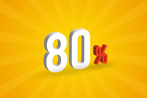 80 réductions sur le texte 3D pour les ventes et la promotion
