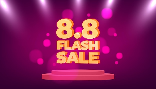 88 Journée Shopping Affiche Ou Bannière 88 Conception De Modèle De Bannière De Vente Flash Pour Les Médias Sociaux Et Le Site Web