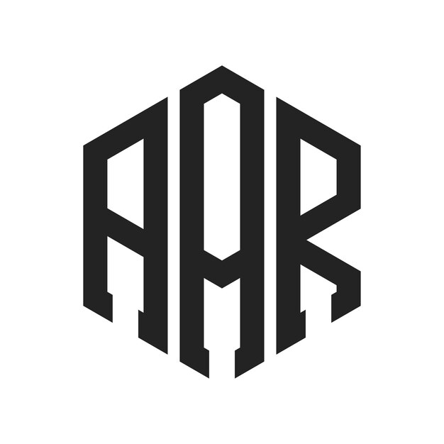 AAR Logo Design Initial Letter AAR Monogram Logo en utilisant la forme d'un hexagone