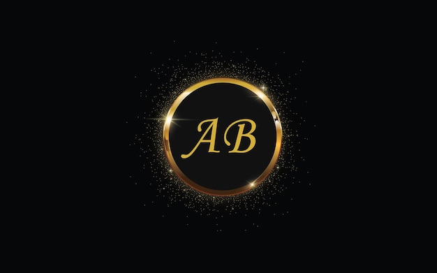 Ab Lettre Logo Design Dégradé De Luxe