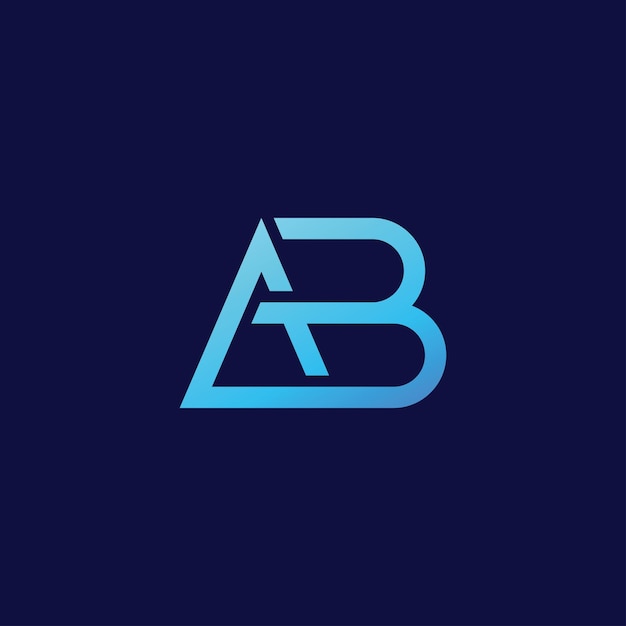 Ab Logo Vector Concept De Conception De Lettre Moderne