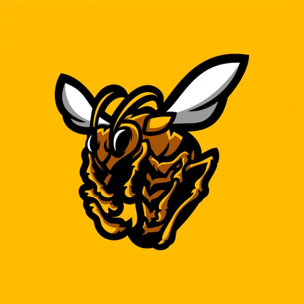 Abeille, Frelon, Guêpe Esport Jeu Mascotte Logo Modèle