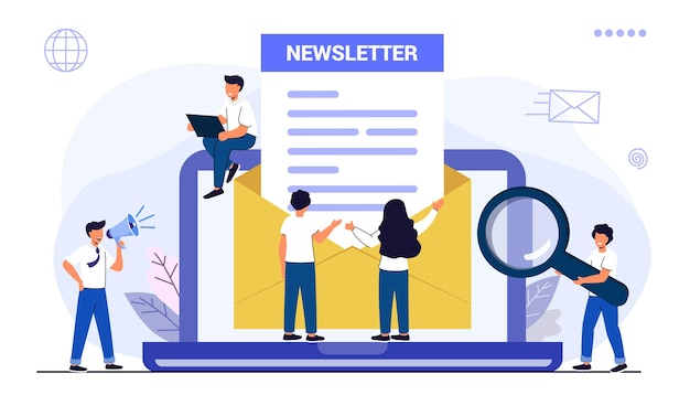Abonnez-vous à l'enveloppe de la newsletter et au modèle de boutons de newsletter