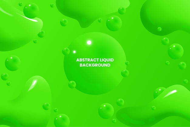 abstrack arrière plan liquide 3d vert