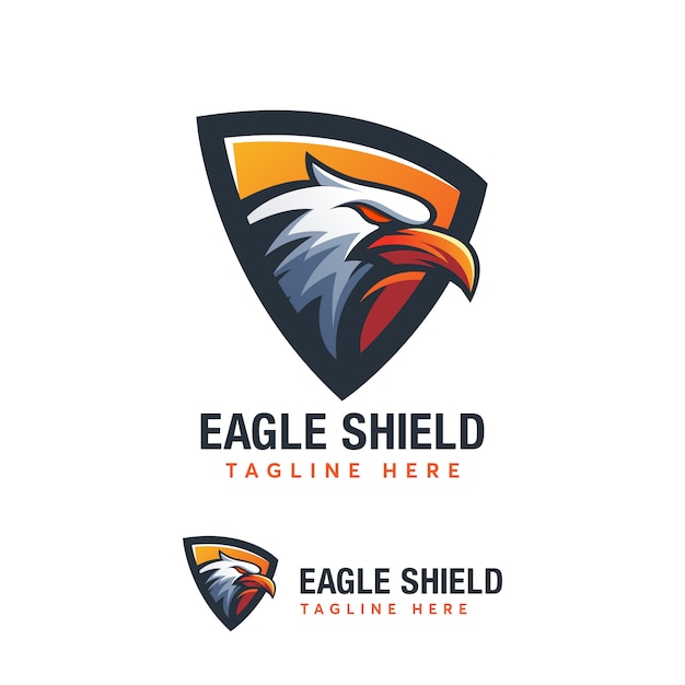 Abstrack Eagle Shield Logo Création De Templat Ilustration