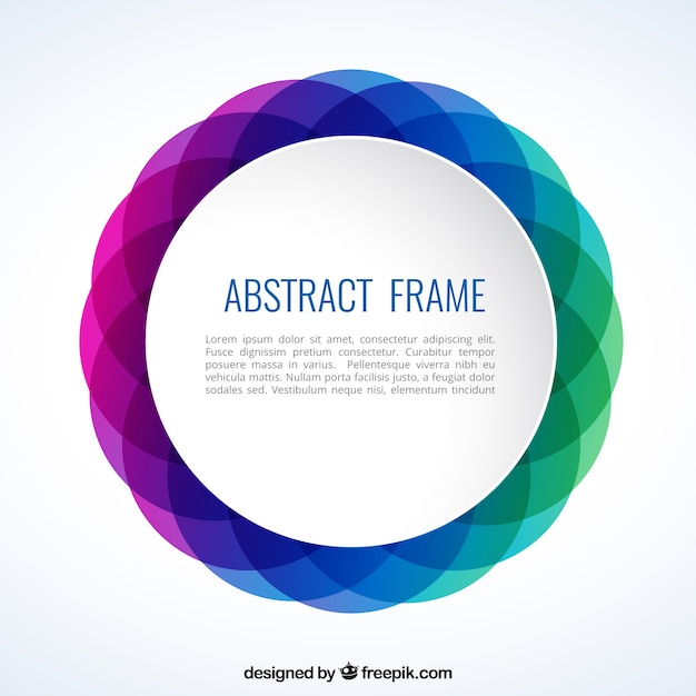Vecteur abstract frame dans un style coloré
