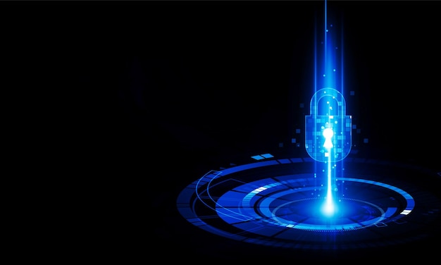 Abstract Light out technology background Innovation de concept de communication Hitech prévenir et conception de vecteur de clé privée