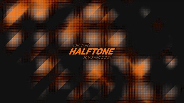 Abstract vector orange déchiré fond demi-teinte. Élément de texture en pointillé rayé.