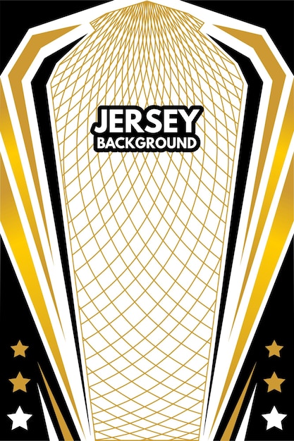 Abstraction en noir et blanc d'or et motif d'étoile pour le design du jersey