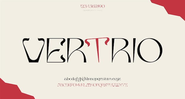 Vecteur abstrait alphabet de polices de mode polices urbaines modernes minimales pour le logo de la marque, etc. typeface de typographie