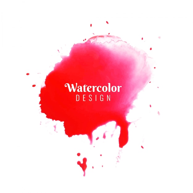 Abstrait Aquarelle Aquarelle Rouge