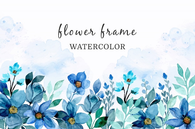 Vecteur abstrait aquarelle fleur bleue