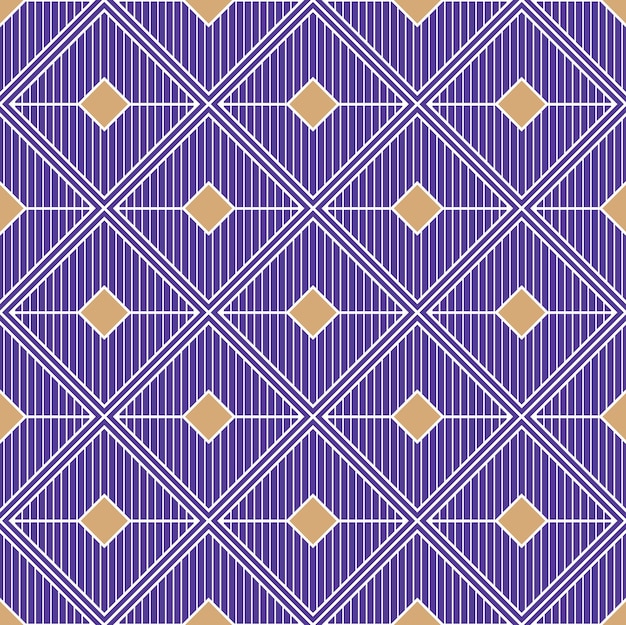 Abstrait Art Déco Carrés Lignes Géométrique Psychédélique Hypnotique Seamless Pattern Vector Design Trendy