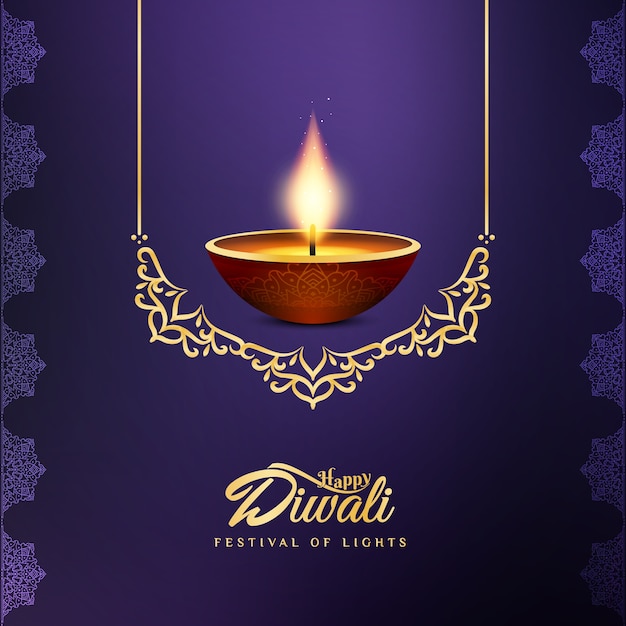 Abstrait Beau Festival Joyeux Diwali