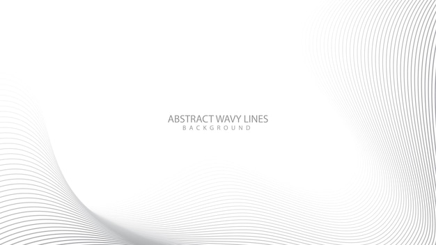 Abstrait blanc élégant avec des vagues de ligne fluides