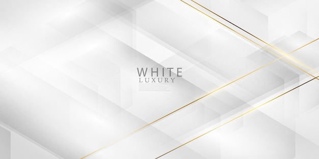 Abstrait blanc et gris avec une magnifique décoration de ligne dorée. Luxueux.