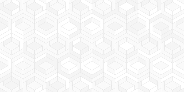 Vecteur abstrait blanc avec style de motif hexagonal et concept sans couture