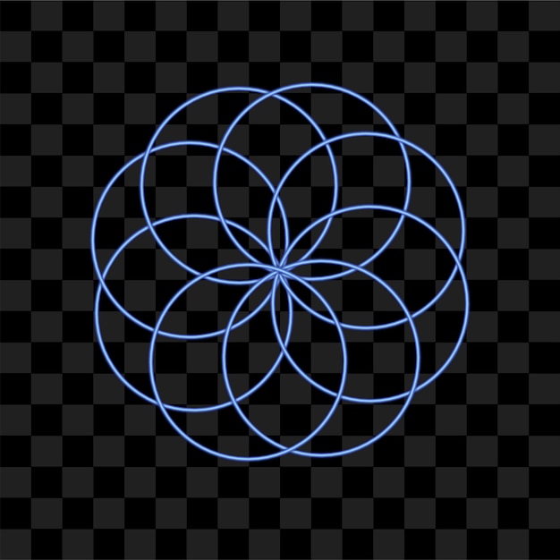 Abstrait Bleu Brillant Forme Géométrique Vecteur Isolé Comme Symbole