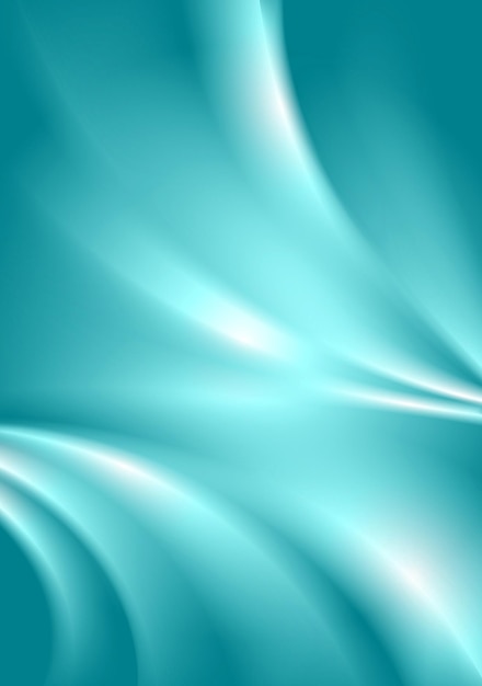 Vecteur abstrait bleu cyan lisse vibrant ondulé. conception de vecteur