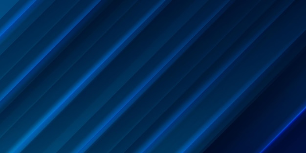 Abstrait Bleu Foncé Avec Concept D'entreprise Moderne. Fond De Forme Géométrique Dégradé Bleu Et Noir