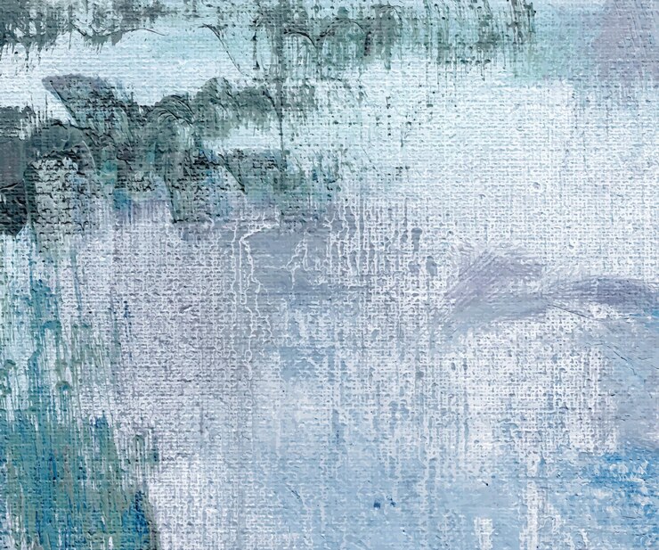 Vecteur abstrait bleu marine indigo peinture à l'huile sur toile. texture vectorielle. peinture à l'huile dessinée à la main. fond de vecteur d'art abstrait. fragment d'oeuvre d'art. art moderne. texture de toile.