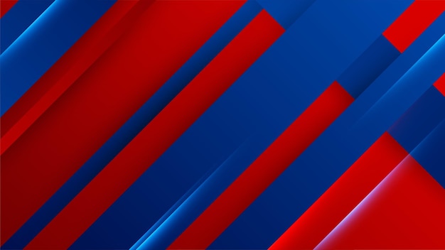 Vecteur abstrait bleu et rouge