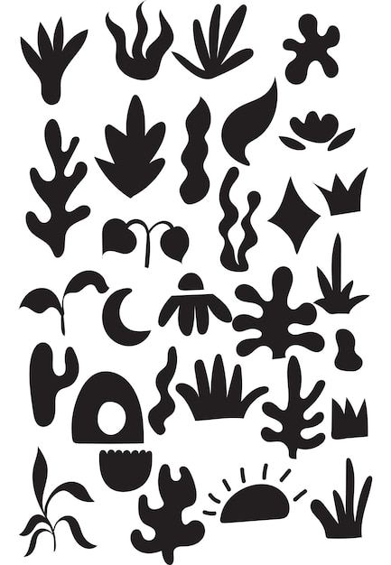 Abstrait boho clip art dessiné à la main élément d'ensemble boho vecteur