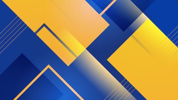 Abstrait coloré bleu jaune or gradient géométrique papier peint arrière-plan modèle conception de bannière