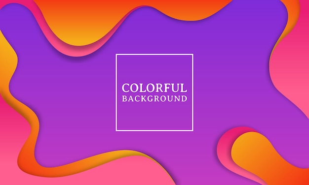 Abstrait de couleurs dégradé fluide moderne, modèle de conception colorée abstraite