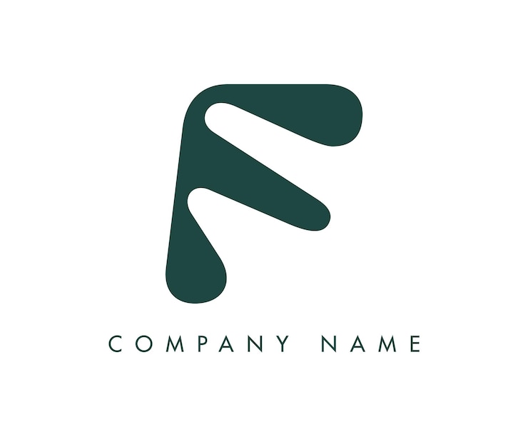 Vecteur abstrait créatif conception du logo de la lettre f initiale