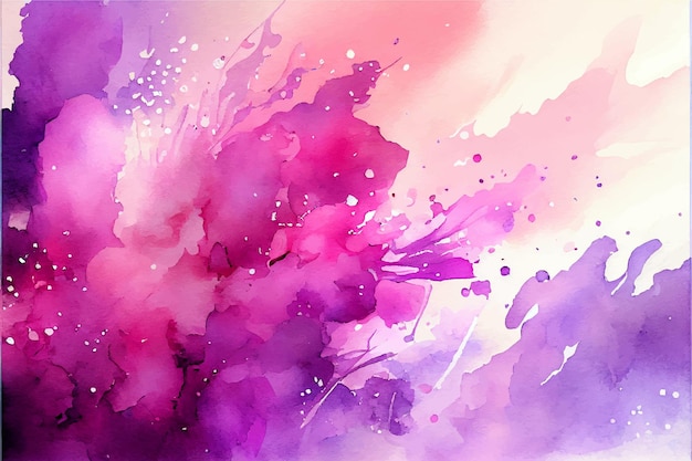 Abstrait créatif minimaliste colorfool fuchsia magenta rose violet explosion aquarelle bannière peinte à la main