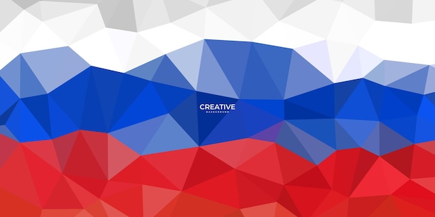 abstrait créatif russie coloré fond avec illustration vectorielle de triangles
