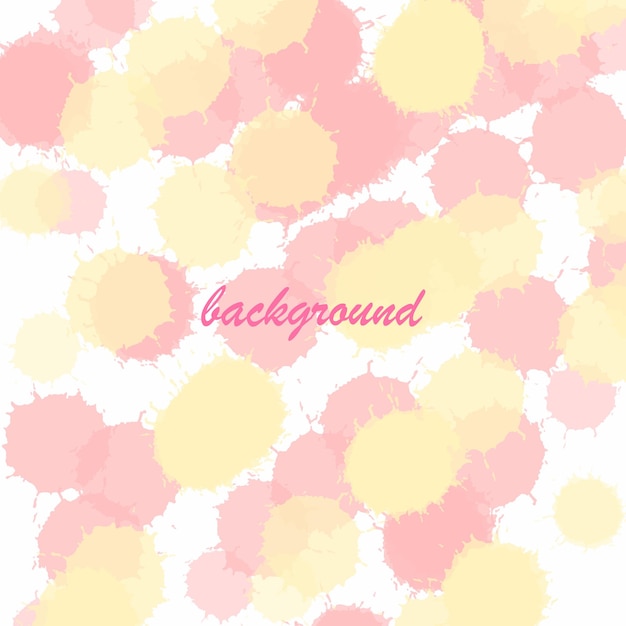 Abstrait dans des couleurs douces Taches jaunes et roses sur fond blanc Illustration vectorielle