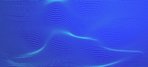 Abstrait dégradé bleu avec des lignes ondulées