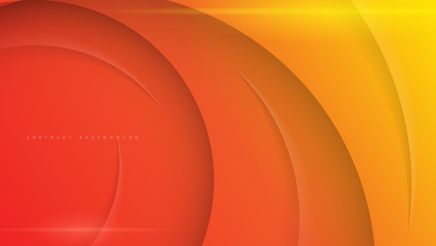 Abstrait dégradé orange et jaune avec composition circulaire