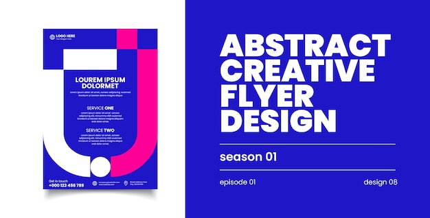 Abstrait Design de dépliant créatif Dépliant créatif Épisode 01 Design 08